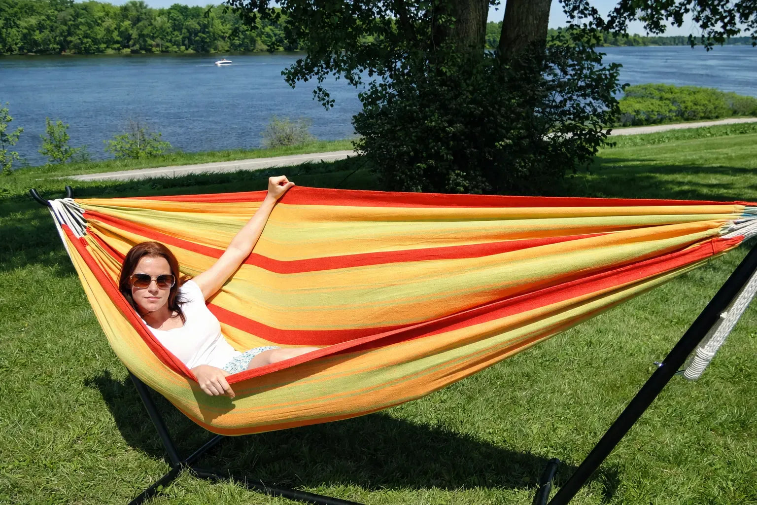 Hammock Universe Canada Deluxe Brazilian Double Hammock with Universal Stand ubatuba 738447504910 20137+75121
