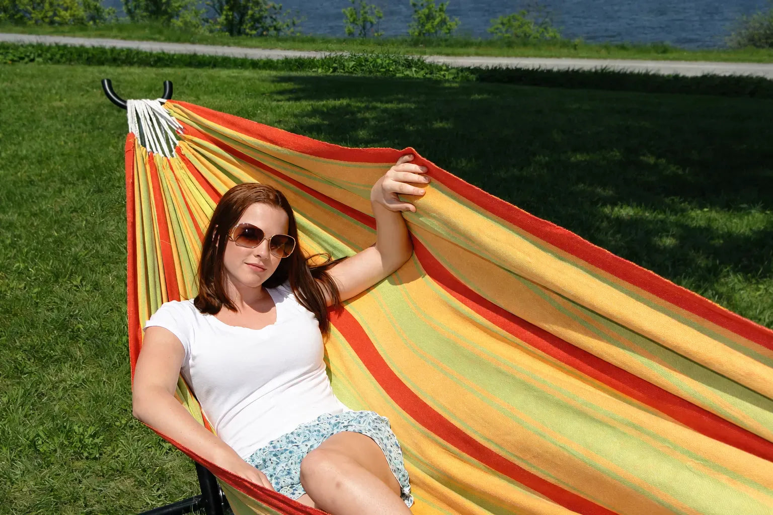 Hammock Universe Canada Deluxe Brazilian Double Hammock with Universal Stand 20137+75121