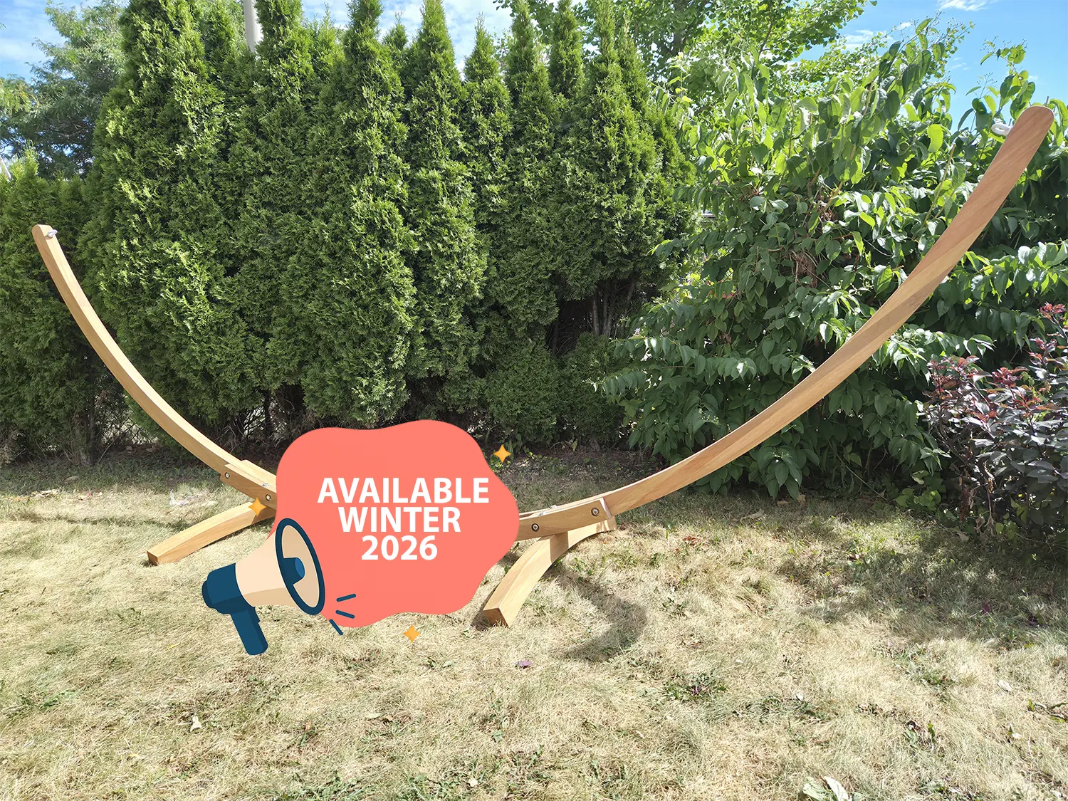 Hammock Universe Canada Premium Eucalyptus Wood Hammock Stand – Durable Outdoor Frame 642135811924 E-HS