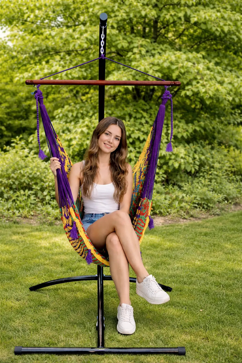 Hammock Universe Canada Deluxe Mayan Hammock Chair with Universal Chair Stand MCDH+75217-2