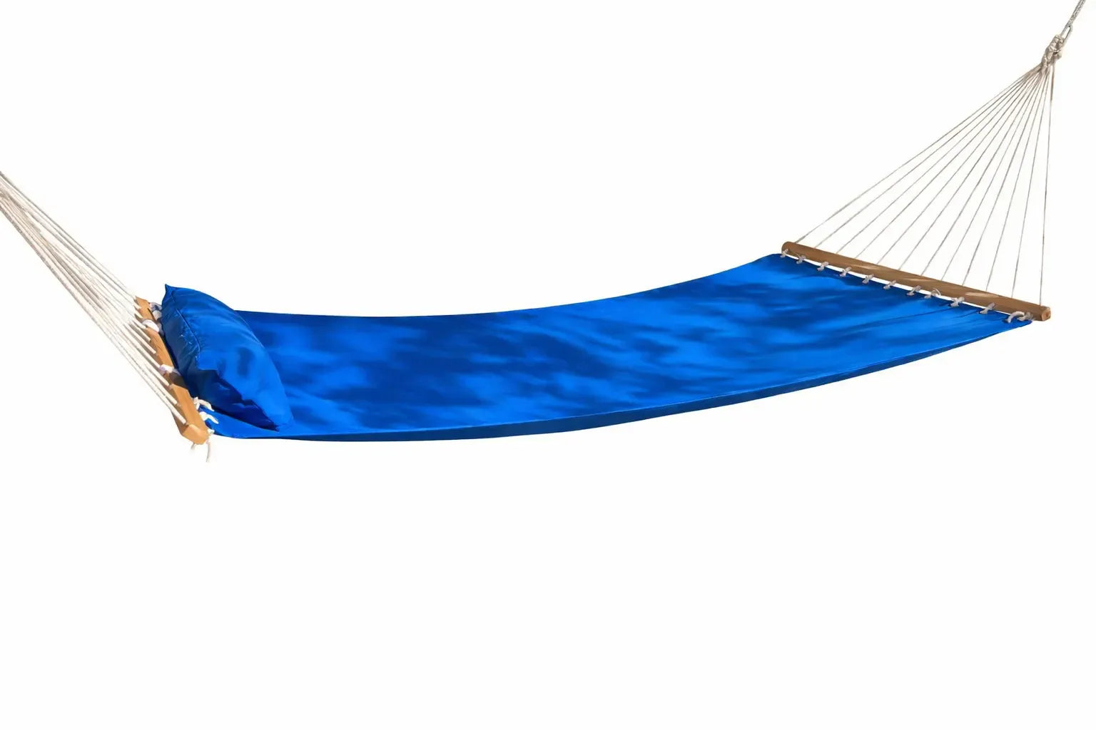 Blue hammock with wooden slats on a white background OLESI-B