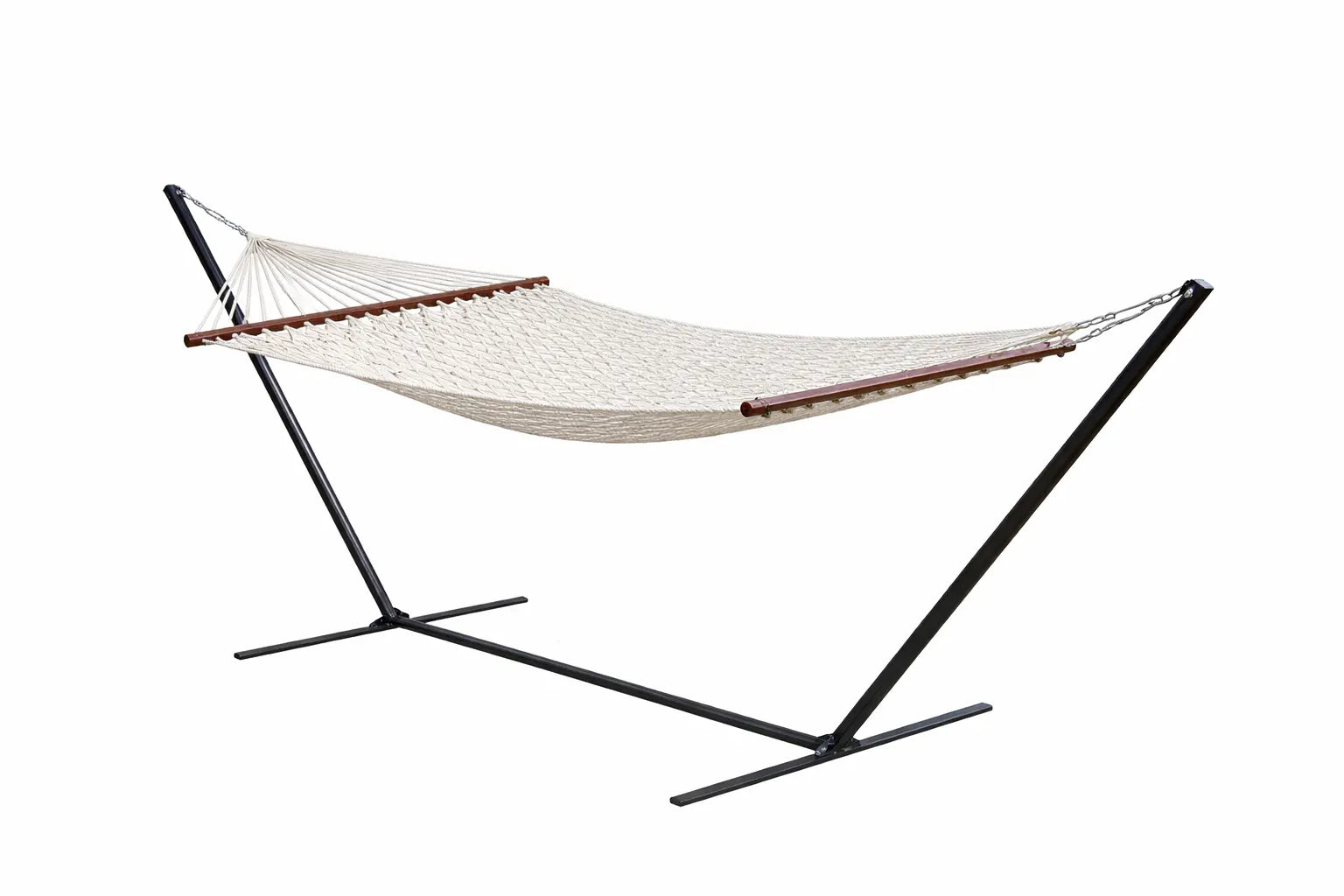 Hammock Universe Canada Deluxe Polyester Rope Hammock with 3-Beam Stand