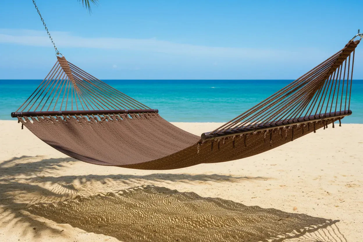 Hammock Universe Canada Polyester Rope Hammock - Soft-Woven Deluxe coffee 794604045399 50703-COFFEE 50703-Coffee+15TBSB-bundle