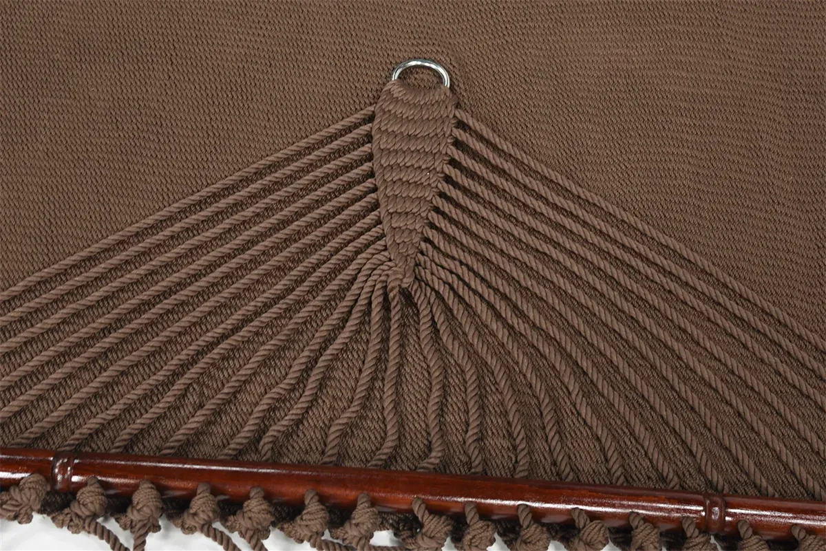 Hammock Universe Canada Polyester Rope Hammock - Soft-Woven Deluxe 50703-Coffee+15TBSB-bundle