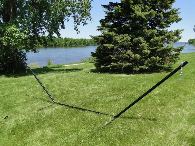 Hammock Universe Canada 3-Beam Hammock Stand - 15 ft. USED black 15TBSB-AS-IS-FINAL-SALE
