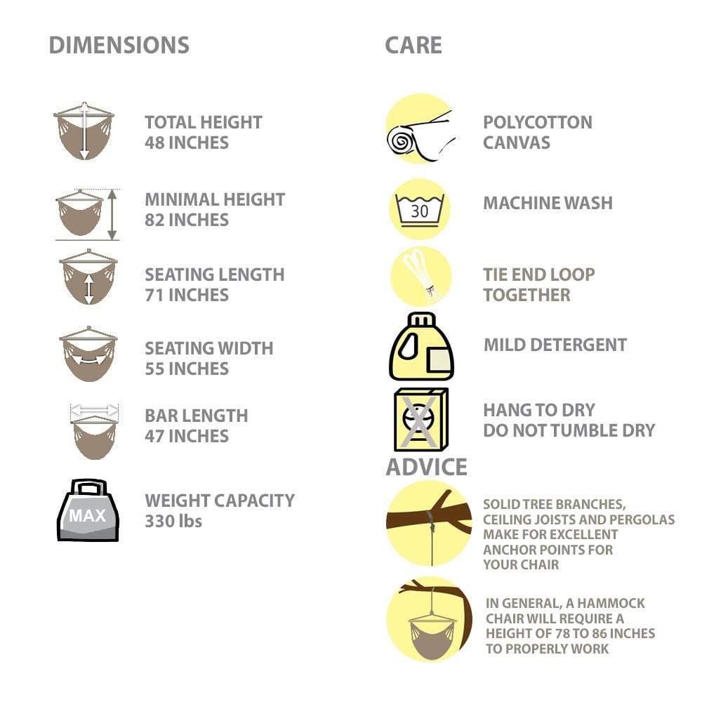 Hammock Universe Canada Colombian Hammock Chair with Universal Chair Stand