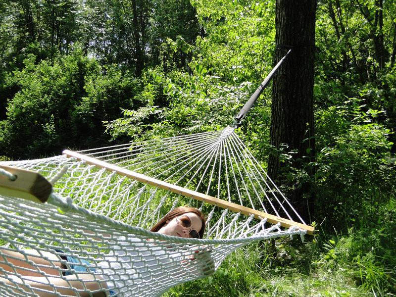 Hammock Universe Canada Cotton Rope Hammock - Double 50501-PWT+HTS-B+SBHC