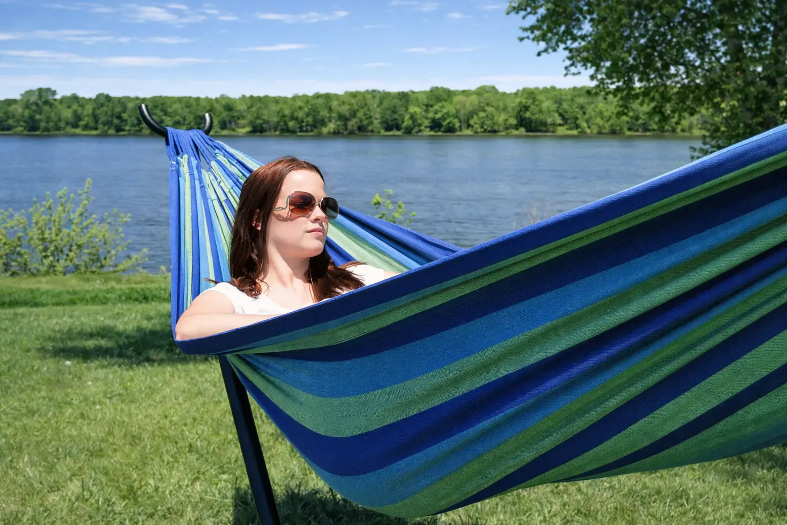 Hammock Universe Canada Deluxe Brazilian Double Hammock with Universal Stand rio 20138+75121