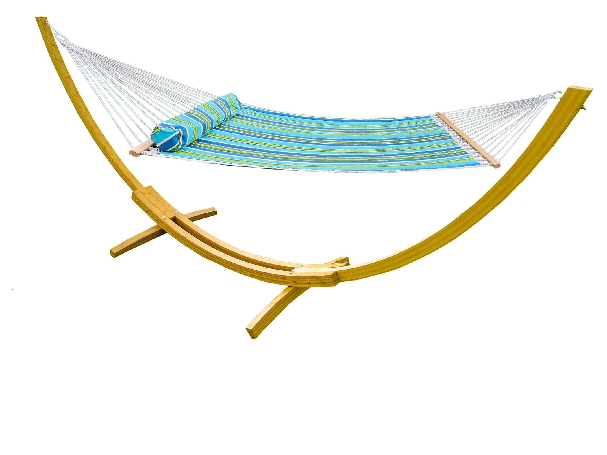 Hammock Universe Canada Deluxe Quilted Hammock with Bamboo Stand carolina / ca 794604045726 QHD-CAROLINA+BHS-C