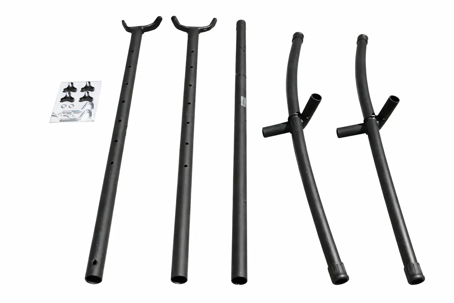 Set of black metal hooks on a white background 20188+75121,20190+75121,20191+75121,20192+75121,20193+75121