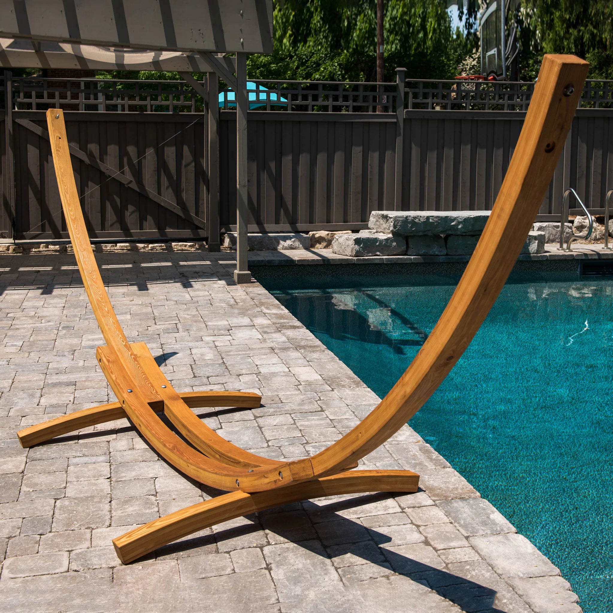 15 ft Solid Pine Wood Hammock Stand