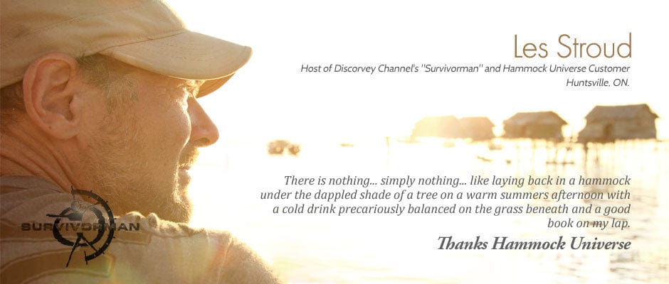 Les Stroud Survivorman hammock universe customer