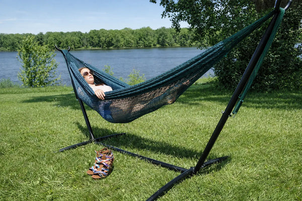 XL Thick Cord Mayan Hammock with Universal Stand