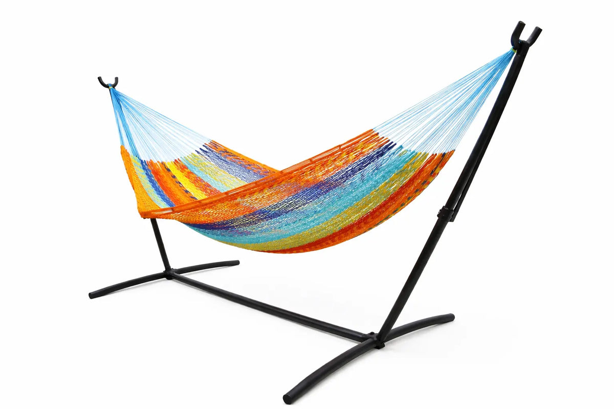 Hammock Universe Canada XL Thick Cord Mayan Hammock with Universal Stand hot-colors 738447505238 #24-MHXLTC-H+75121