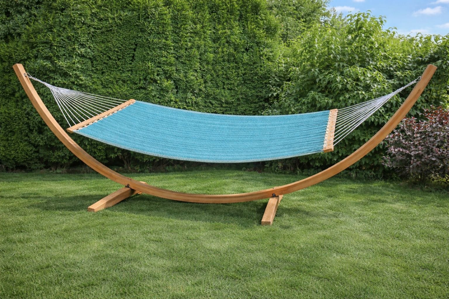 Hammock Universe Canada Premium Eucalyptus Wood Hammock Stand and Poolside Hammock cabo 642135812013 E-HS+PLH-LB