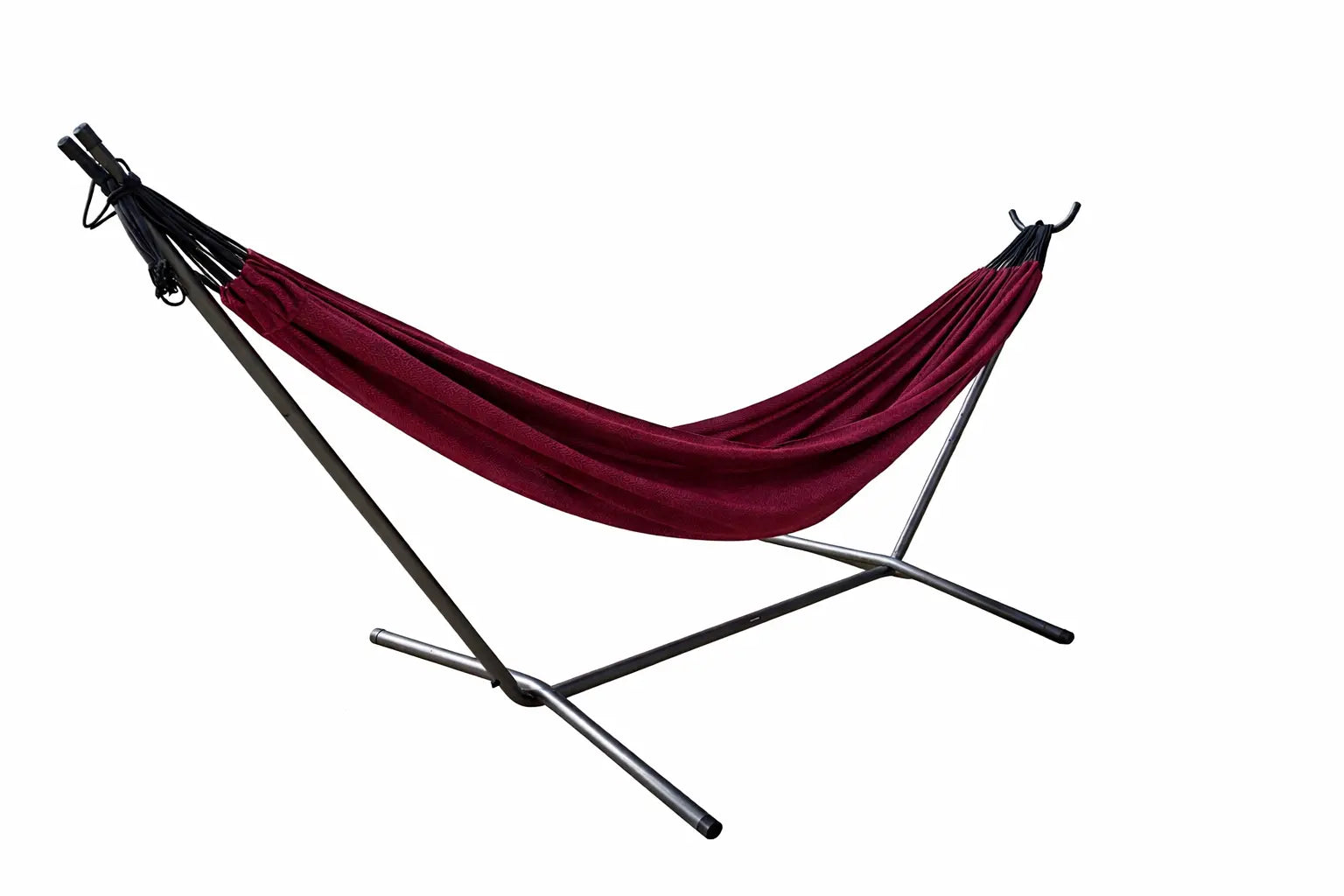 pink hammock on a metal stand against a white background 20188+75121