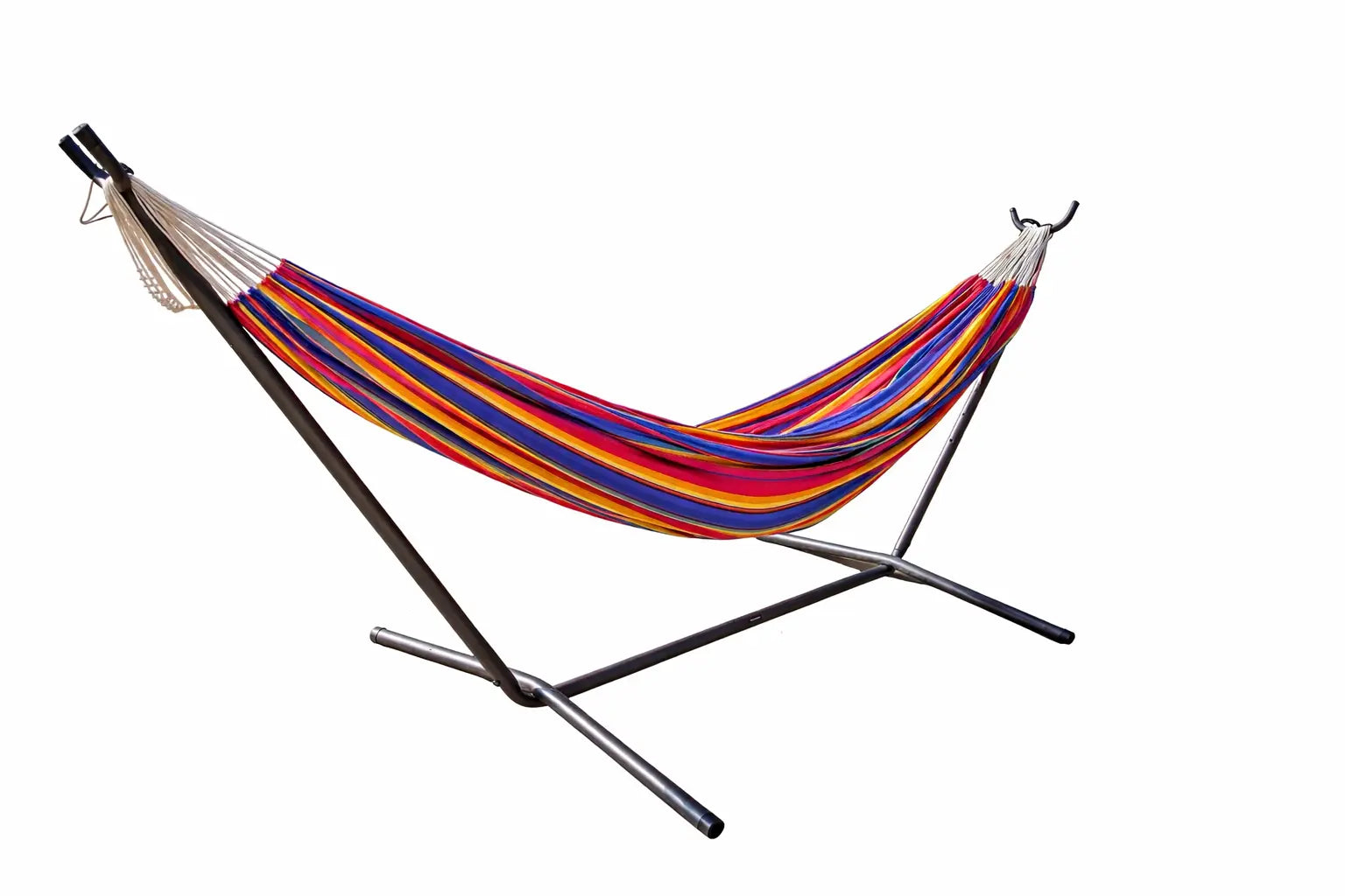 Colorful hammock on a stand against a white background 20192+75121