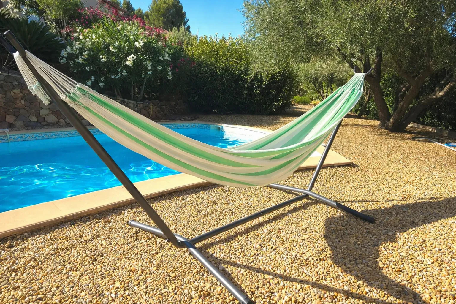 Hammock Universe Canada Premium Brazilian Style Double Hammock with Universal Stand pedras 794604046174 20193+75121