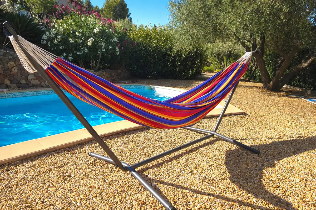 Premium Brazilian Style Double Hammock with Universal Stand - Hammock Universe Canada
