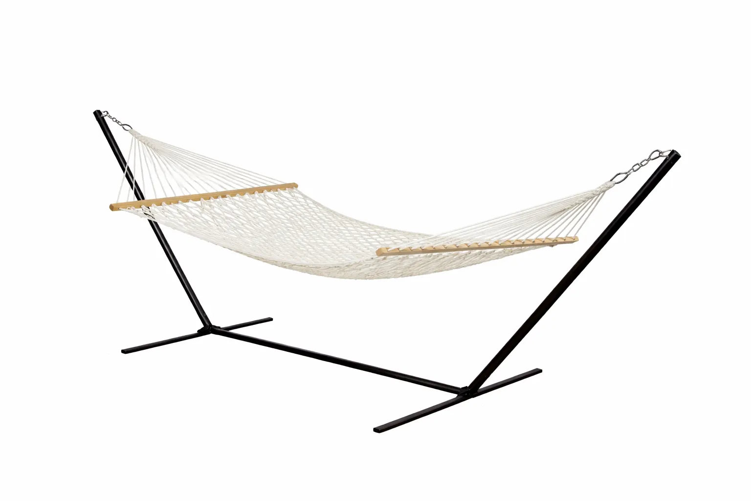 Hammock Universe Canada Cotton Rope Hammock with 3-Beam Stand 799475615696 50501-PWT+15TBSB