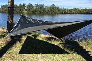 green riptsop nylon hammock rain fly