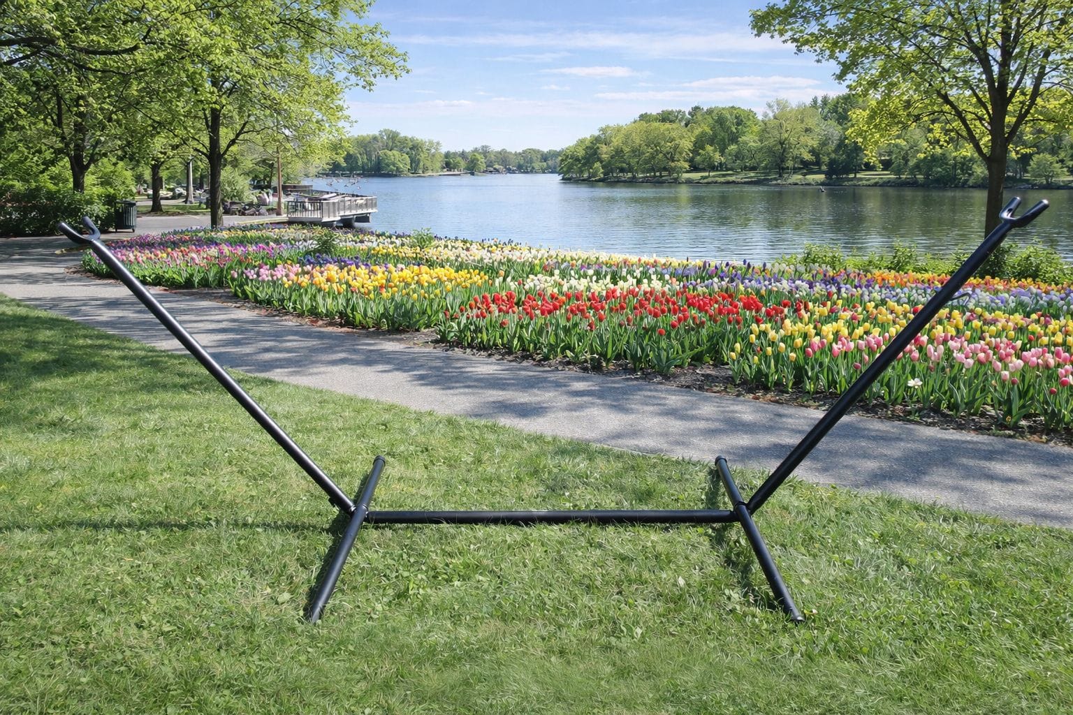 Hammock Universe Canada Universal Hammock Stand for Non Spreader Bar Hammocks black 738447505047 75121