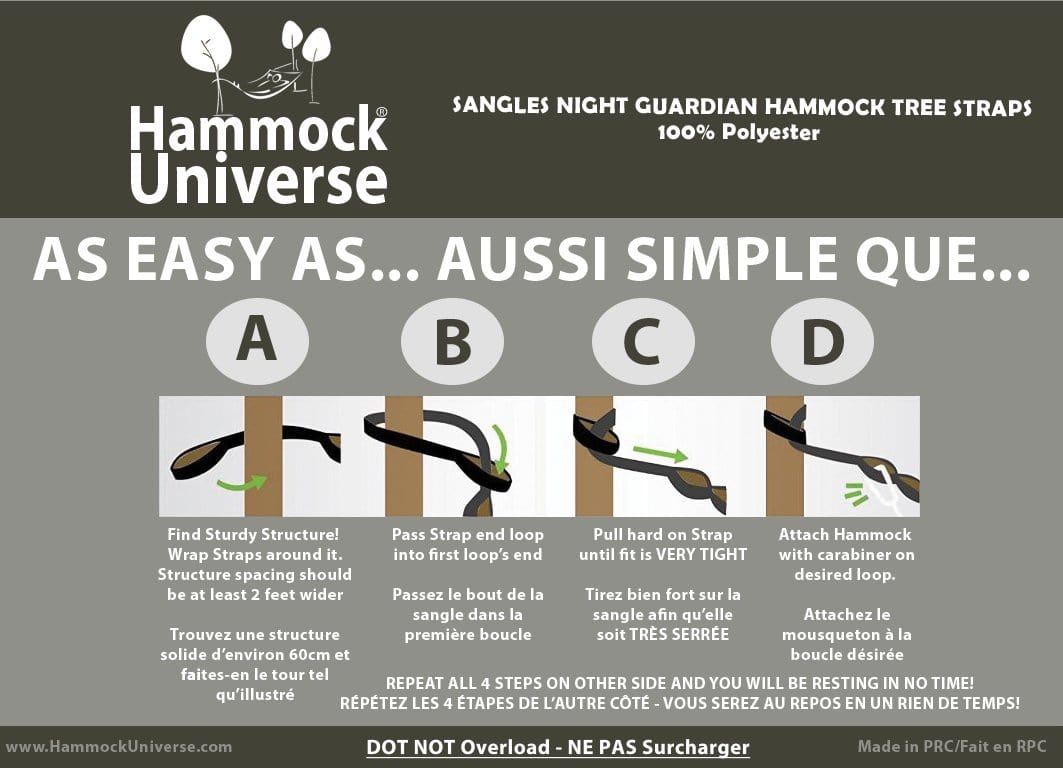 Hammock Universe Canada Hammock Tree Straps - 21 Multi-Loop Adjustment System