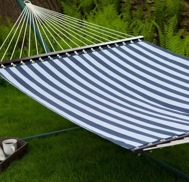 Hammock Universe Canada Poolside | Lake Hammock - Double blue-and-white-stripes / ca 794604045412 51320