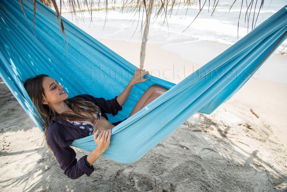 Hammock Universe Canada Colombian Double Hammock with Universal Hammock Stand Light Blue / ca 738447505344 CO-GIADA+75121