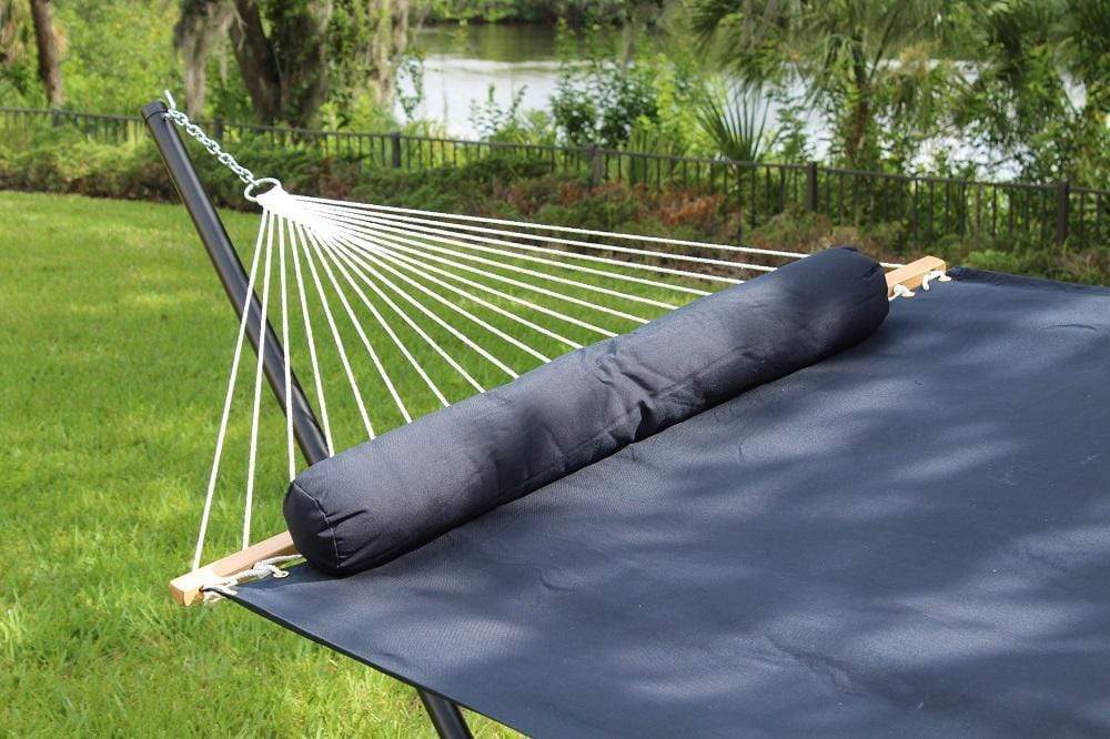 Hammock Universe Canada Olefin Double Hammock with Matching Pillow - Quick Dry and Bamboo Stand