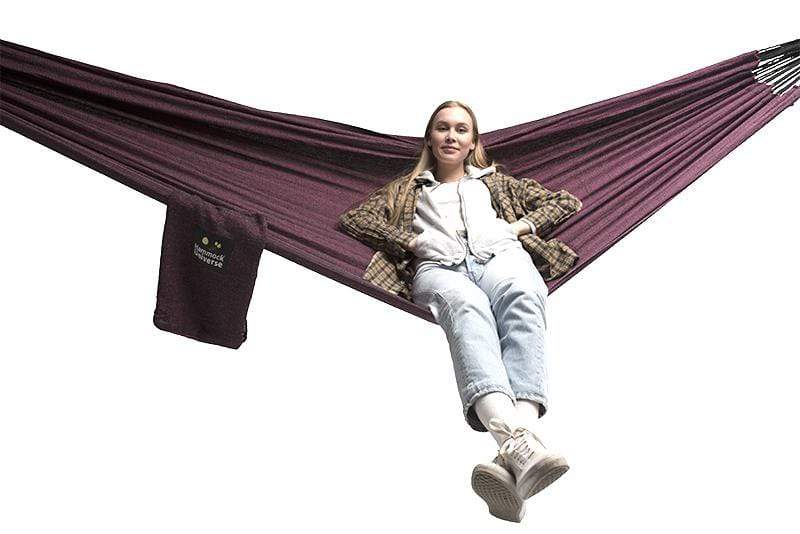 Hammock Universe Canada Premium Brazilian Style Double Hammock with Bamboo Stand rosapreta 794604045535 20188+BHS-C