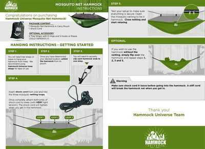 Hammock Universe Canada Mosquito Net Hammock Nylon 210D