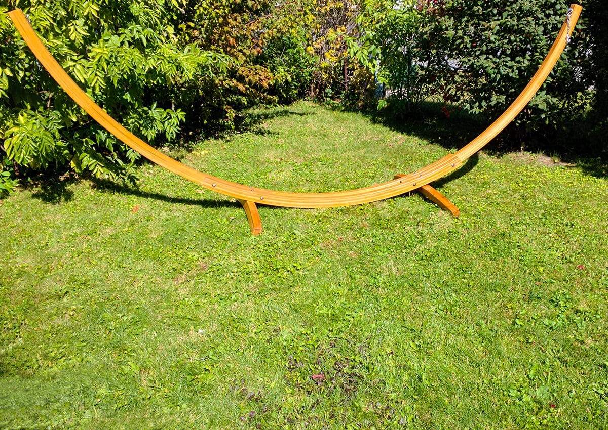 Hammock Universe Canada Olefin Double Hammock with Matching Pillow - Quick Dry and Bamboo Stand