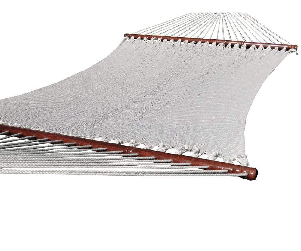 Hammock Universe Canada Deluxe Polyester Rope Hammock with Bamboo Stand