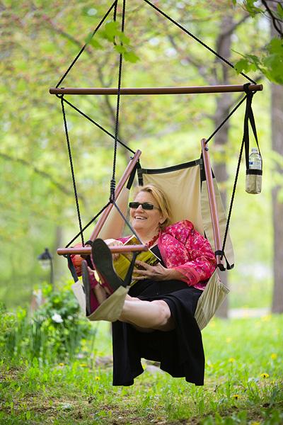 Hammock Universe Canada Adjustable Hanging Hammock Chair with Foot Rest sand / ca 794604045368 HHC-S