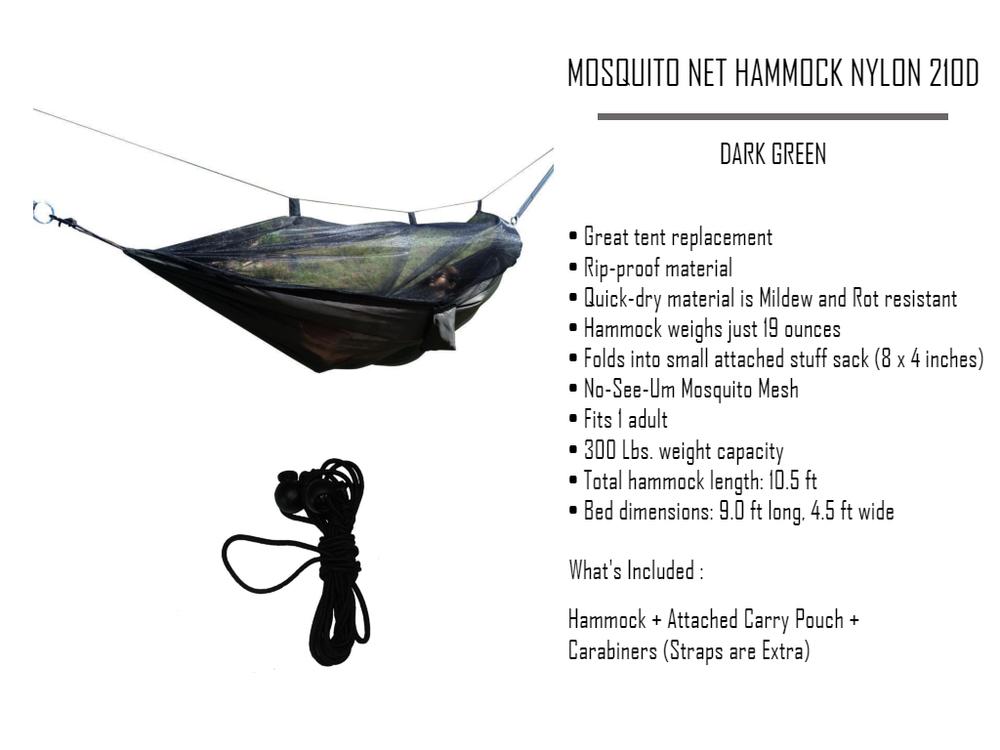 Hammock Universe Canada Mosquito Net Hammock Nylon 210D