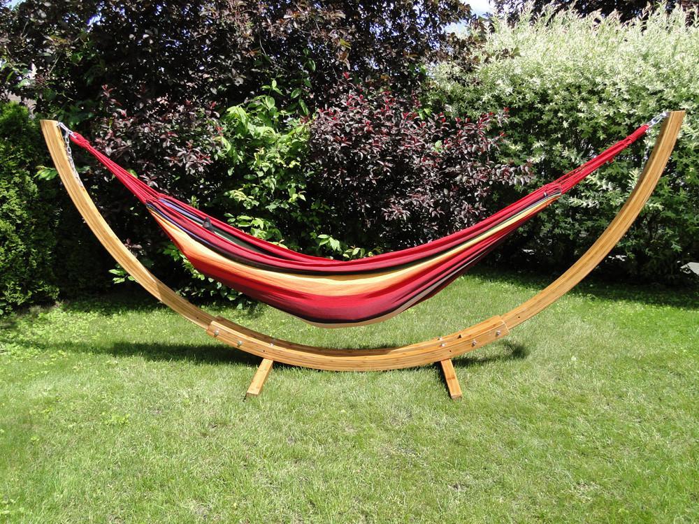 Hammock Universe Canada Deluxe Brazilian Style Double Hammock with Bamboo Stand