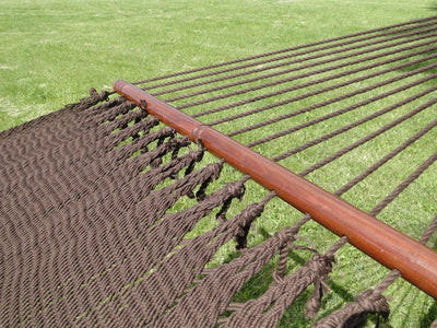 Deluxe Polyester Rope Hammock with Wicker Stand - Hammock Universe Canada