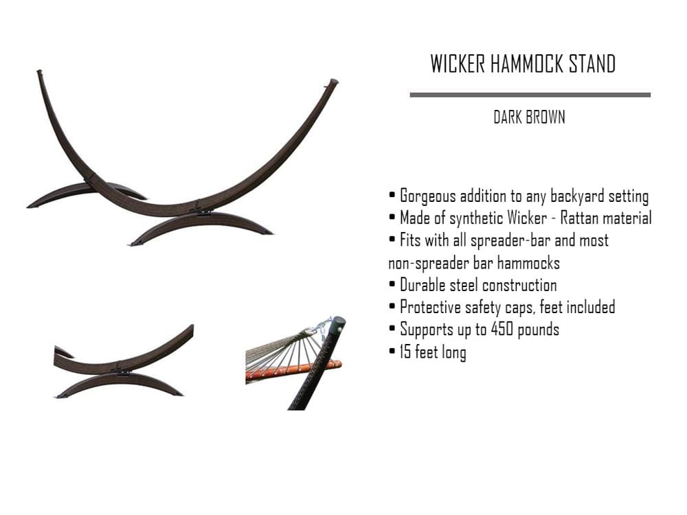 Deluxe Quilted Hammock with Wicker Stand - Hammock Universe Canada