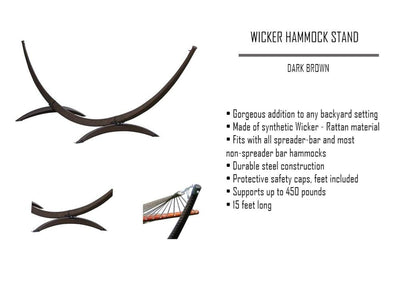 Deluxe Quilted Hammock with Wicker Stand - Hammock Universe Canada