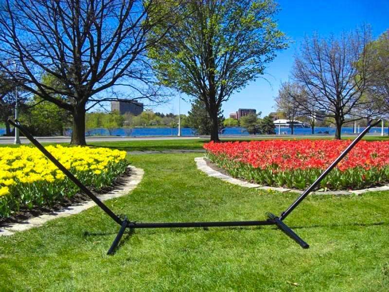 thumbnail image 2 of Topeakmart Universal Steel Hammock Stand – Fits 9 To 14.5 Ft Hammocks, 475lb Capacity, Outdoor 2 of 6