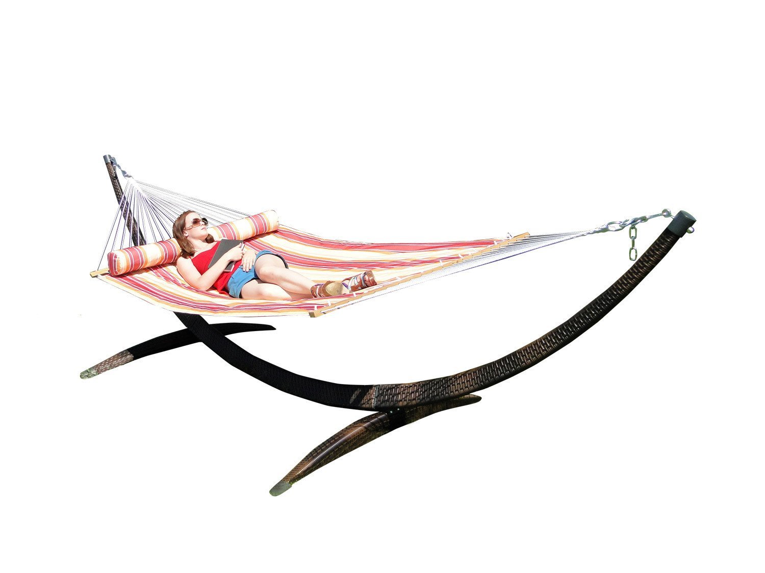 Deluxe Quilted Hammock with Wicker Stand - Hammock Universe Canada