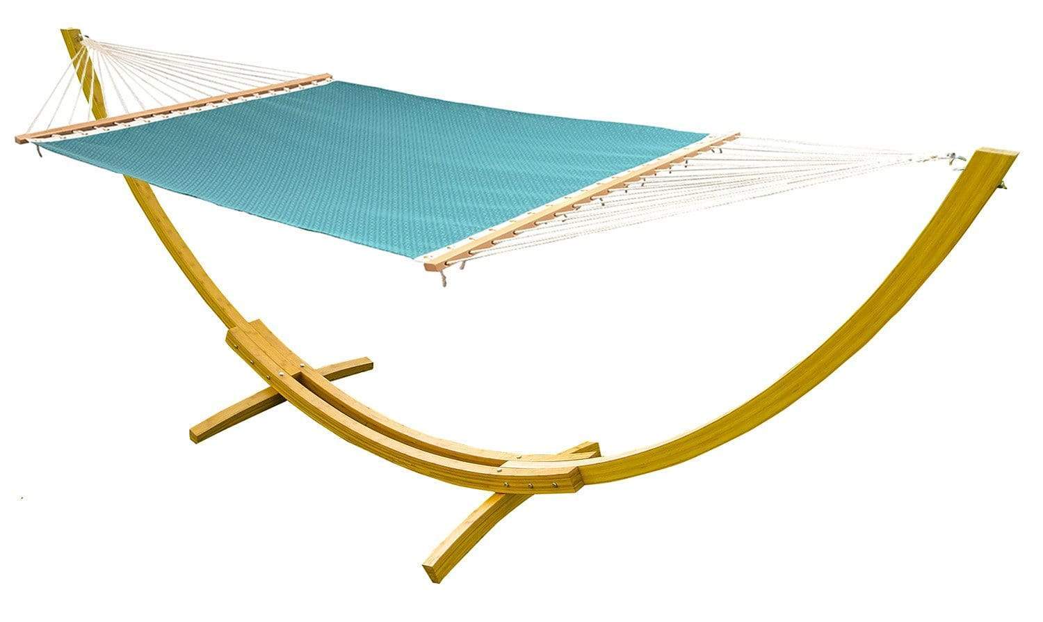 Hammock Universe Canada Poolside | Lake Hammock with Bamboo Stand light-blue-patterns / ca 794604045818 PLH-LB+BHS-C