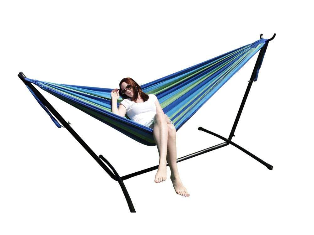 Hammock Universe Canada Deluxe Brazilian Double Hammock with Universal Stand