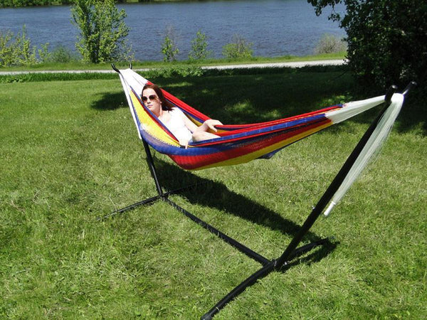 Double Mayan Hammock with Universal Stand