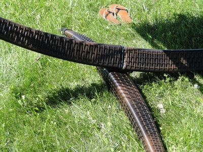 Deluxe Polyester Rope Hammock with Wicker Stand - Hammock Universe Canada