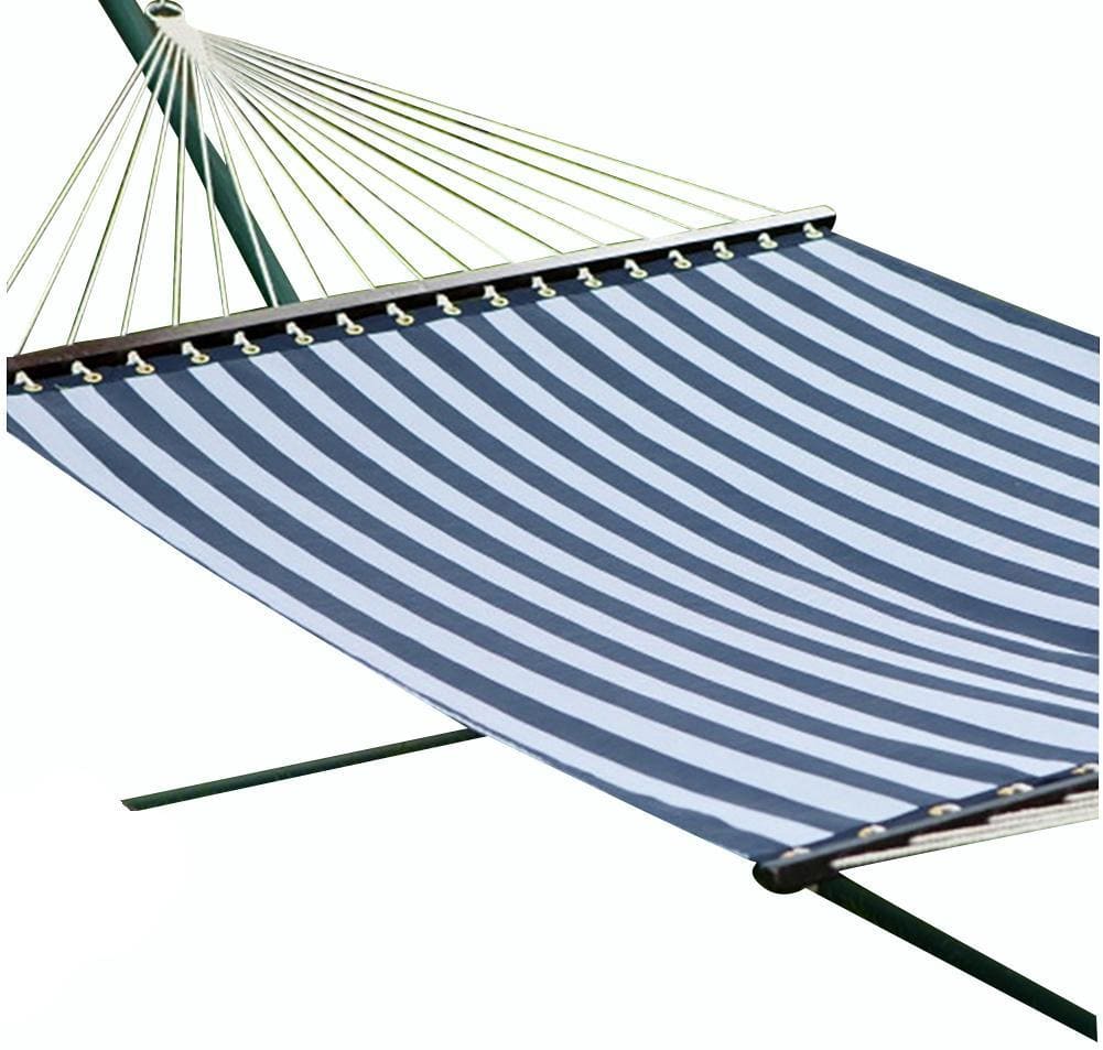 Hammock Universe Canada Poolside | Lake Hammock with Bamboo Stand blue-and-white-stripes / ca 794604045832 51320+BHS-C